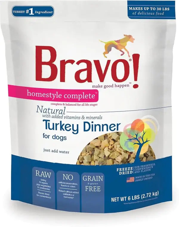 Bravo Homestyle Complete Freeze Dried Dinner Turkey Jake s Pet