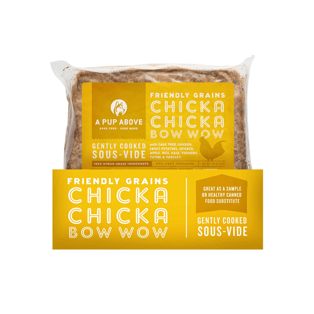 A Pup Above Frozen Gently Cooked Chicka Chicka Bow Wow Dog Food