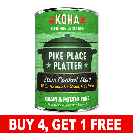Koha Dog Can Pike Place Platter Trout Salmon 12.7oz