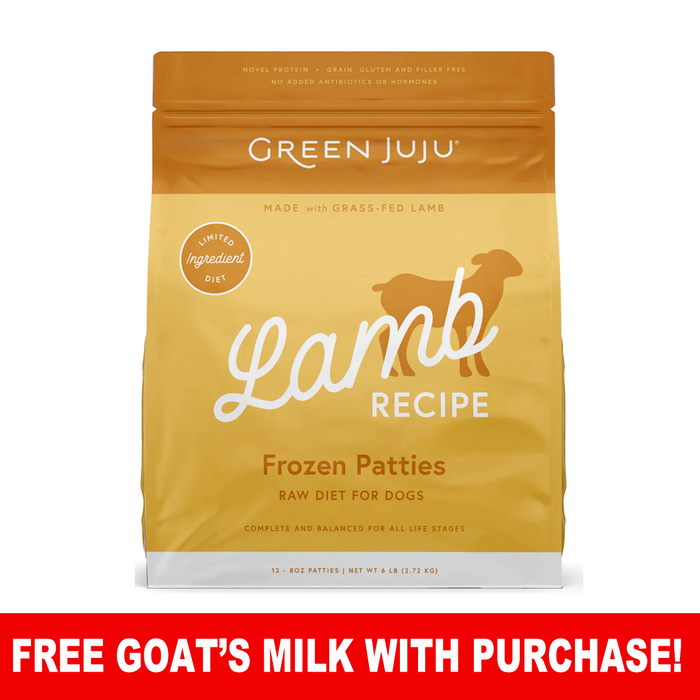 Green Juju Raw Frozen Lamb Patties, 6lb