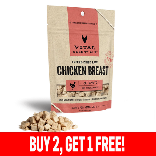 Vital Essentials Cat Treats Freeze-Dried Chicken Breast 1oz