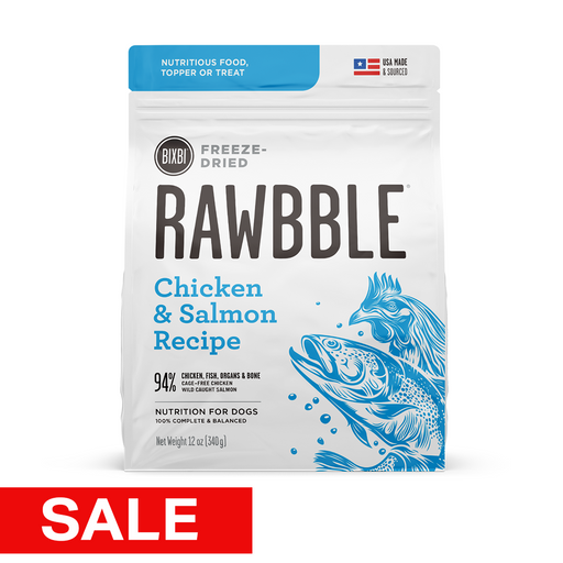 Bixbi Rawbble Freeze-Dried Dog Food, Chicken & Salmon Recipe