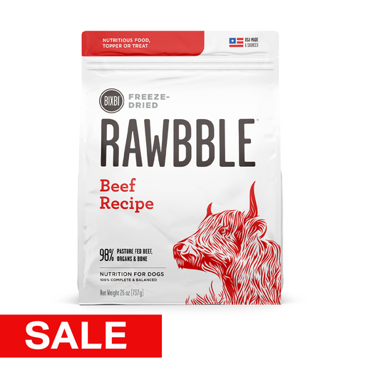 Bixbi Rawbble Freeze-Dried Dog Food, Beef Recipe