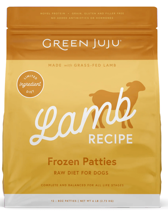 Green Juju Lamb Recipe Raw Frozen Dog Food