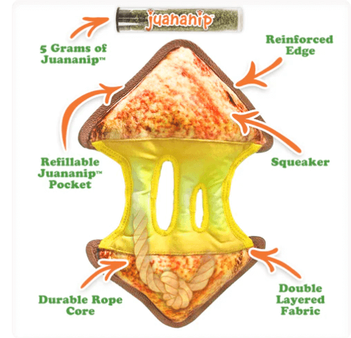 Doggijuana Tuffer Chewer Refillable Grilled Cheese Toy