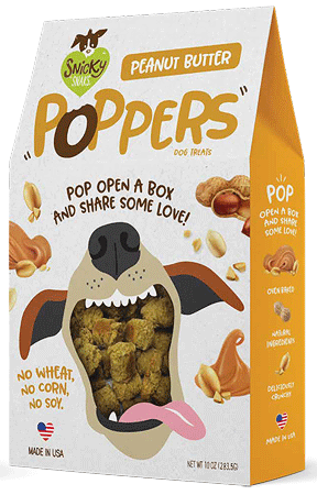 Snicky Snaks Poppers - Peanut Butter Flavor Dog Treat, 10oz