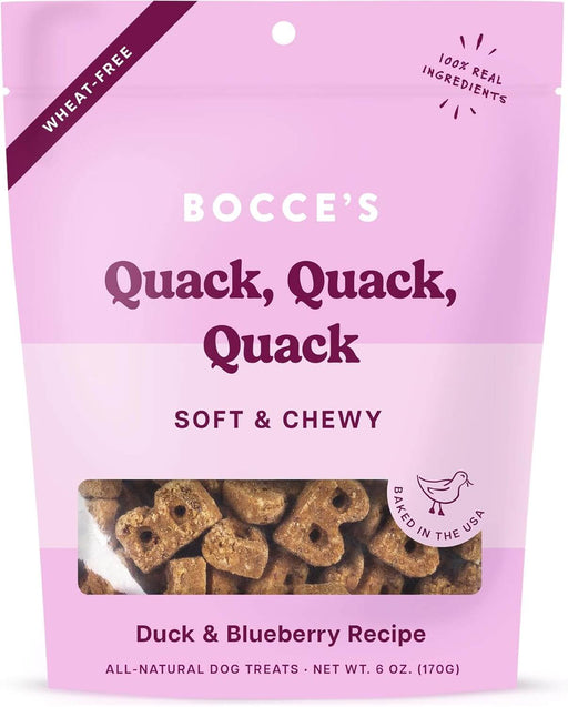 Bocce's Bakery Quack, Quack, Quack Soft & Chewy Dog Treats, 6 oz