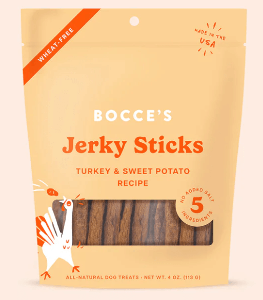 Bocces Bakery Jerky Sticks, Turkey and Sweet Potato