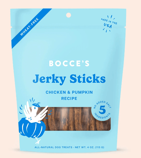 Bocces Bakery Jerky Sticks Chicken and Pumpkin