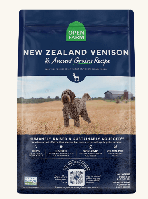 Open Farm New Zealand Venison & Ancient Grains Dry Dog Food