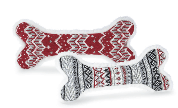 HuggleHounds Nordic Frost  Bone - Grey 12"