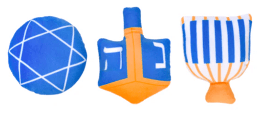 Patchwork Hanukkah 3pk - 4"