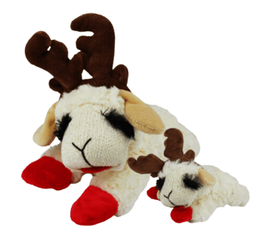 Multipet Holiday Lamb Chop - Laying with Antlers